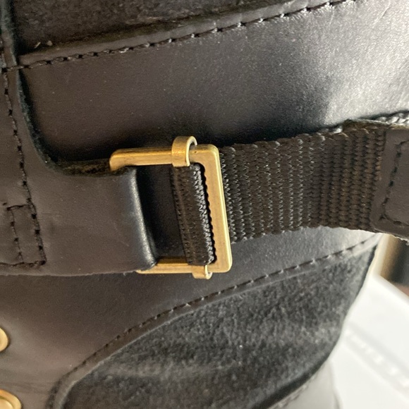 Sorel Conquest Carly Waterproof Suede & Leather Lace-Up Boots Black Size 6 - Picture 8 of 14